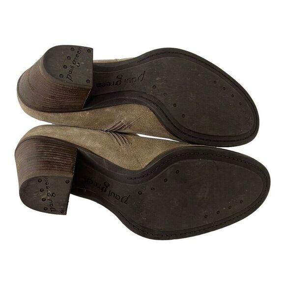 Paul Green Womens Size UK 6 US 8.5 Taupe Suede Ankle Boot Bootie - Picture 7 of 8